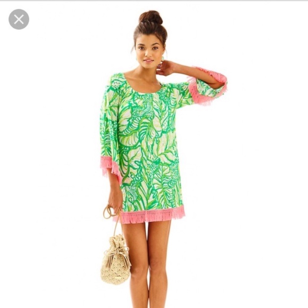 Lilly Pulitzer Getaway Cover Up Toucan Green S